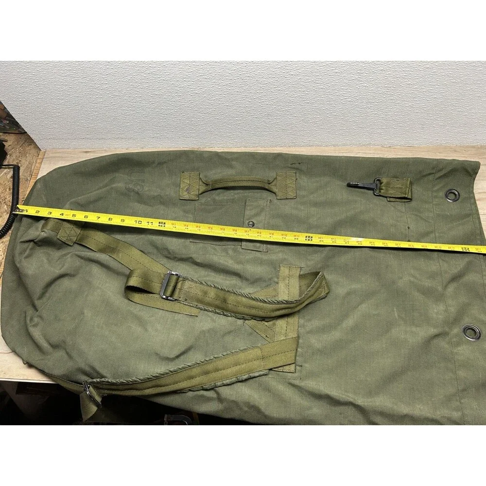 Genuine US Military Duffle Bag Army Soldier Surplus Green Cnvas Top Load Bag